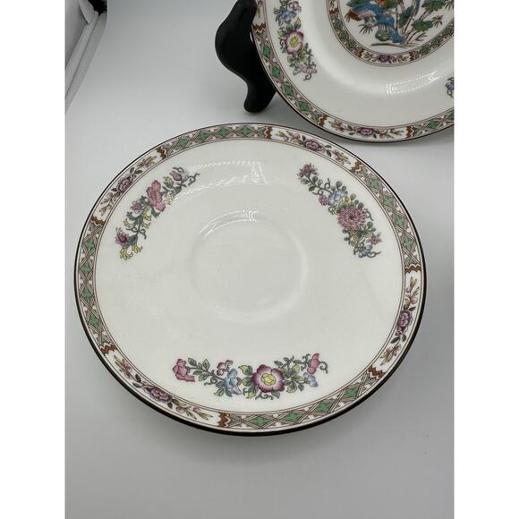 Wedgewood "Kutani Crane" English China Tea Cup/Saucer/Plate Set Mid Century - Picture 4 of 12